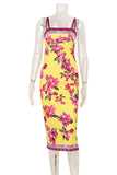 Floral Print Midi Vacation Dress