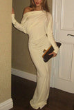 Elegant One-Shoulder Maxi Dress