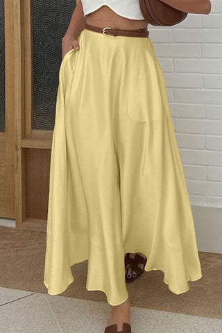 Pleated A-Line Skirt