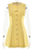 Chic Button-Down Casual Dress with Collar
