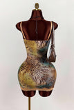 Leopard Print Lace Casual Dress
