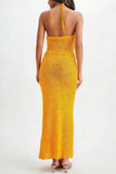 Elegant Crochet Halter Maxi Dress