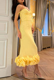 Spaghetti Strap Flounce Dress