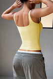 Square-Neck Fitted Tank Top