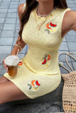 Sleeveless Fruit Detail Casual Dress