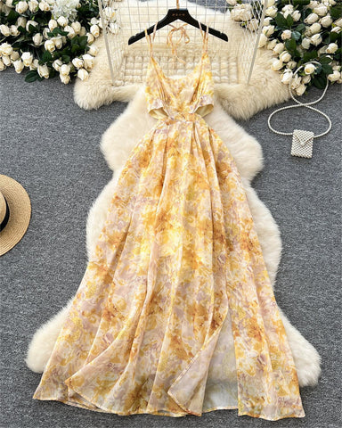 Floral Sleeveless Maxi Dress