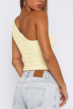 Asymmetrical Pearl-Accent Tank Top