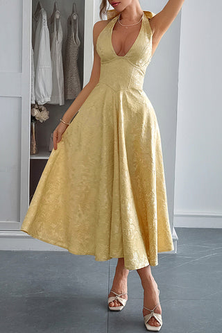 Elegant Halter Evening Dress