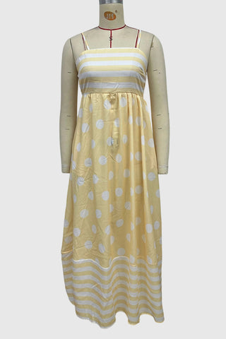 Striped and Polka Dot Maxi Dress