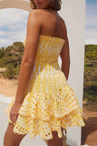 Strapless Layered Casual Dress