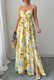 Floral Maxi Dress with Slit
