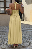 Halter Neck Flowy Casual Dress