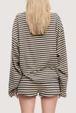 Striped Short Set with Long Sleeves