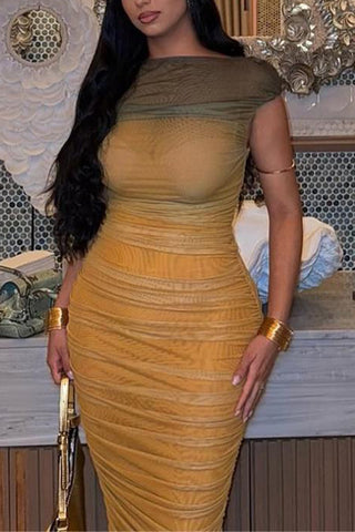 Ruched Bodycon Casual Dress