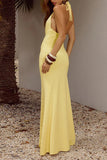 Halter Cutout Maxi Dress