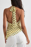 Polka Dot Halter Tank Top