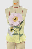 Strapless Floral Appliqué Top
