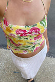 Halter Neck Floral Tank Top
