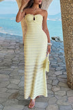 Strapless Textured Casual Dress