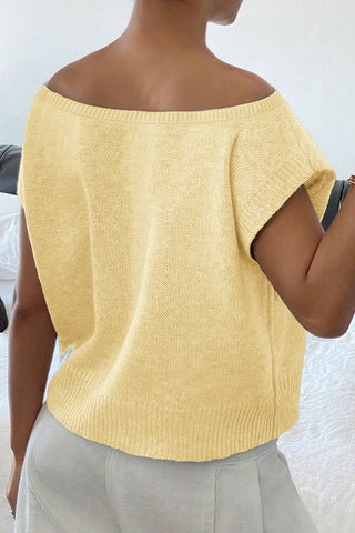 Off-Shoulder Floral-Patterned Sweater