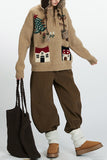 Festive Knit Sweater with Playful Patterns