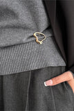 Abstract Asymmetric Blazer Brooch