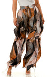 Artistic Flow Wide-Leg Casual Pants