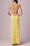 Sleeveless Tiered Maxi Dress