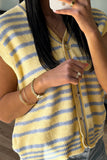 Striped Button-Front Cardigan