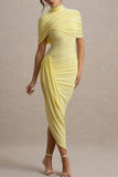 Draped Ruched Evening Dress