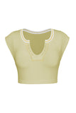Stylish Scoop Neck Crop Top