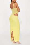 Sleek Cutout Evening Dress
