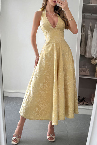 Halter Neck Midi Sundress
