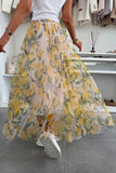 Statement Maxi Skirt with Flowing Design