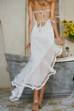 Strapless Asymmetrical Evening Dress