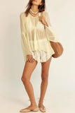 Long Sleeve Sheer  Cover-Up
