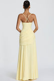 Ruched Strappy Maxi Dress