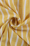 Striped Wrap-Front Pants Set