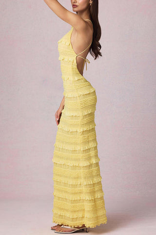 Sleeveless Tiered Maxi Dress