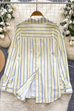 Striped Button-Front Shirt