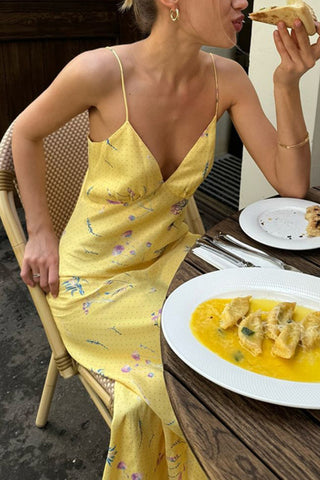 Floral Spaghetti Strap Midi Dress
