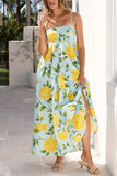 Floral Maxi Dress with Spaghetti Straps