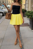 Strapless Ruched Casual Dress