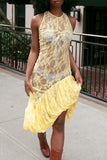 Halter Lace Casual Dress