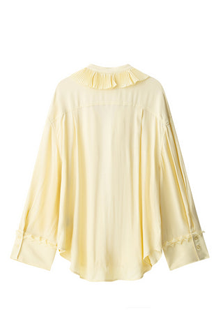 Ruffle-Detail Blouse with Ties