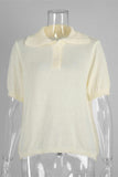 Polo Collar Knit T-Shirt