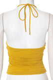 Ruched Halter Tank Top
