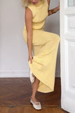 Chic Ribbed Knit Skirt Set