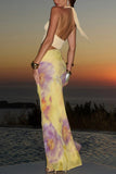 Floral Halter Maxi Dress