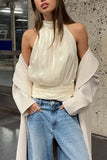 Elegant High-Neck Tank Top